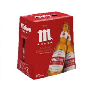 MAHOU 5 ESTRELLA BOT 25 CL PACK 4X6 CJ 6 UD