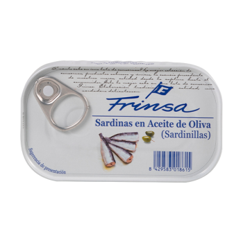 SARDINILAS FRINSA ACEITE DE OLIVA 6/10 LATA 90 GR