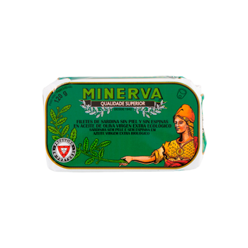 SARDINA MINERVA FILETE A.OLIVA BIO 2/5 LATA 125GR