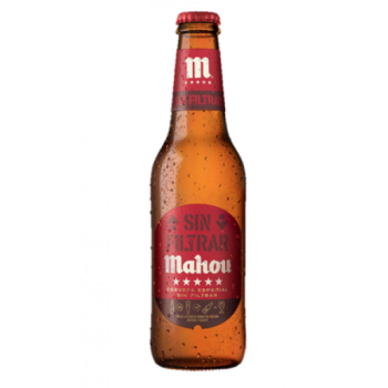 MAHOU 5 ESTRELLAS SIN FILTRAR BOT 33CL CJ 24 UD