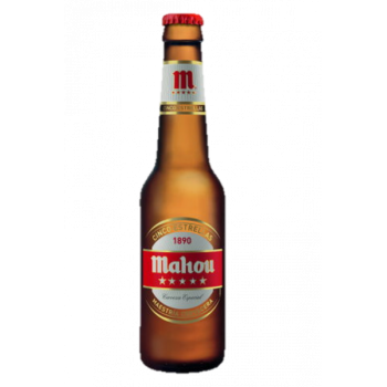 MAHOU 5 ESTRELLAS PREMIUM BOT 33 CL CJ 24 UD