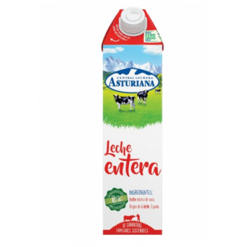 LECHE ENTERA ASTURIANA BRICK 1 LITRO CJ 6UD