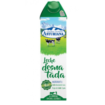 LECHE DESNATADA ASTURIANA BRICK 1 LITRO CJ 6UD