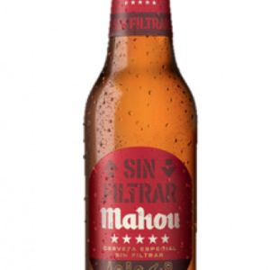 MAHOU 5 ESTRELLAS SIN FILTRAR VIDRIO NR 33CL PACK/CAJA 24U