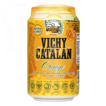 AGUA CON GAS VICHY CATALAN NEOPACK NARANJA LATA 30CL CAJA 24U