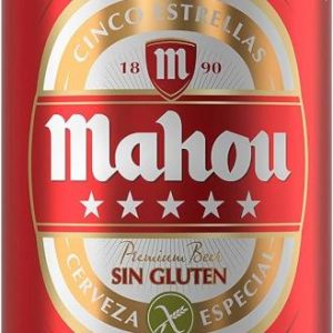 MAHOU 5 ESTRELLAS SIN GLUTEN LATA 33CL CAJA 24U