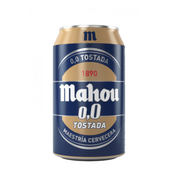 MAHOU 0,0 TOSTADA LATA 33CL 3X8 PACK 24U