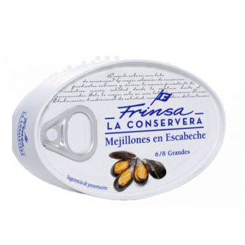 FRINSA MEJILLONES ESCABECHE ACEITE OLIVA 6/8 LATA 120GR CAJA 24U FRINSA MEJILLONES ESCABECHE ACEITE OLIVA 6/8 LATA 120GR CAJA 24U