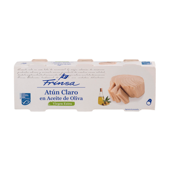 FRINSA ATUN CLARO ACEITE OLIVA VIRGEN 3X100GR CAJA 12U