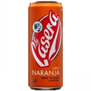 LA CASERA NARANJA LATA 33CL CAJA 24U