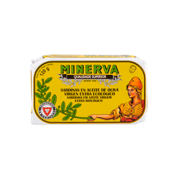 MINERVA SARDINAS ACEITE OLIVA BIO LATA 125GR CAJA 12U