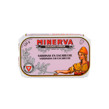 MINERVA SARDINAS EN ESCABECHE LATA 125GR CAJA 12U