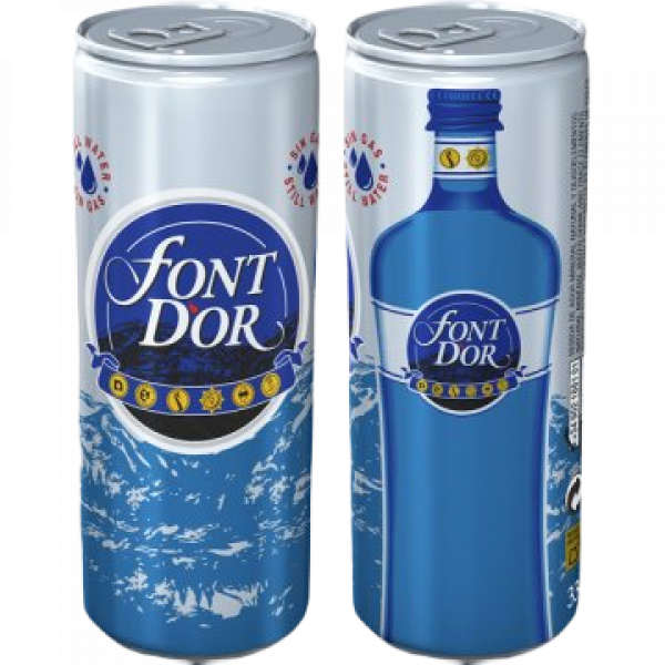 AGUA FONTDOR LATA SLEEK 33CL CAJA 24U AGUA FONTDOR LATA SLEEK 33CL CAJA 24U