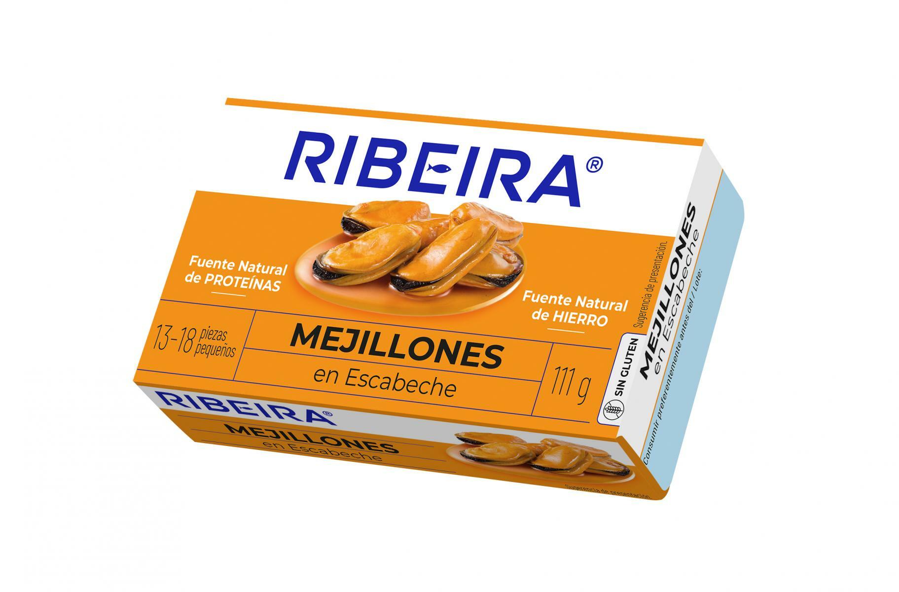 RIBEIRA MEJILLON ESCABECHE 13/18 R R.GALLEGAS LATA 111GR CAJA 12U RIBEIRA MEJILLON ESCABECHE 13/18 R R.GALLEGAS LATA 111GR CAJA 12U