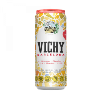 AGUA SABOR VICHY CATALAN GAS NEOPACK GENUINA LATA 30CL CAJA 24U