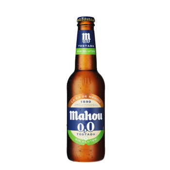 MAHOU 0,0 TOSTADA SIN GLUTEN VIDRIO NR 33CL CAJA 24U