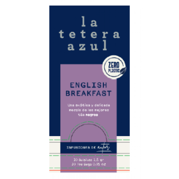 INFUSION LA TETERA AZUL TE ENGLISH BREAKFAST SOBRES 1,5GR ESTUCHE 30U