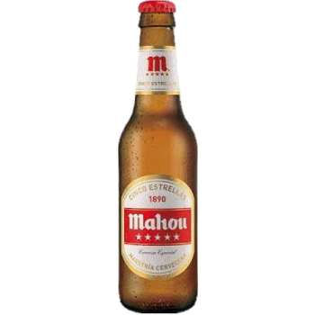 MAHOU 5 ESTRELLAS VIDRIO NR 33CL CAJA 24U
