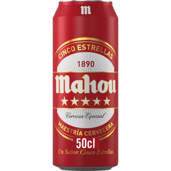 MAHOU 5 ESTRELLAS LATA 50CL CAJA 24U
