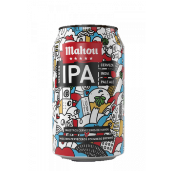 MAHOU 5 ESTRELLAS IPA LATA 33CL CAJA 24U