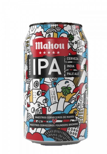 MAHOU 5 ESTRELLAS IPA LATA 33CL CAJA 24U MAHOU 5 ESTRELLAS IPA LATA 33CL CAJA 24U