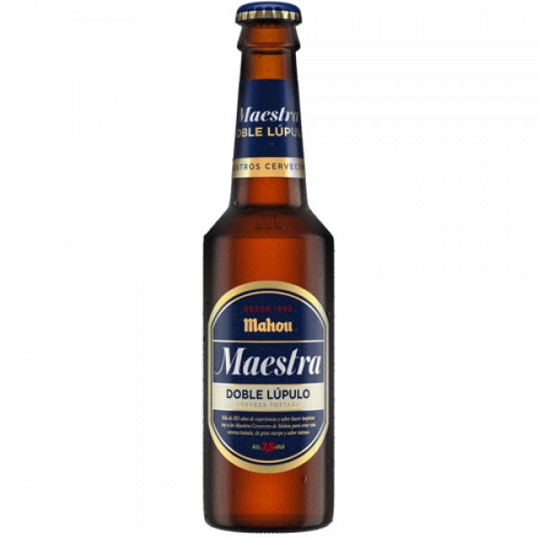 MAHOU MAESTRA DOBLE LUPULO VIDRIO NR 33CL CAJA 24U MAHOU MAESTRA DOBLE LUPULO VIDRIO NR 33CL CAJA 24U