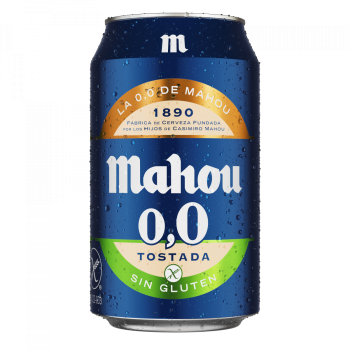 MAHOU 0,0 TOSTADA SIN GLUTEN LATA 33CL 3X8 PACK 24U